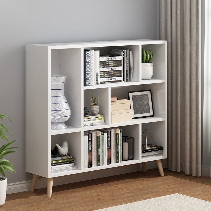 Scandinavian 9-inch Wide Cube Bookshelf Wood Home Floor Type Bookcase