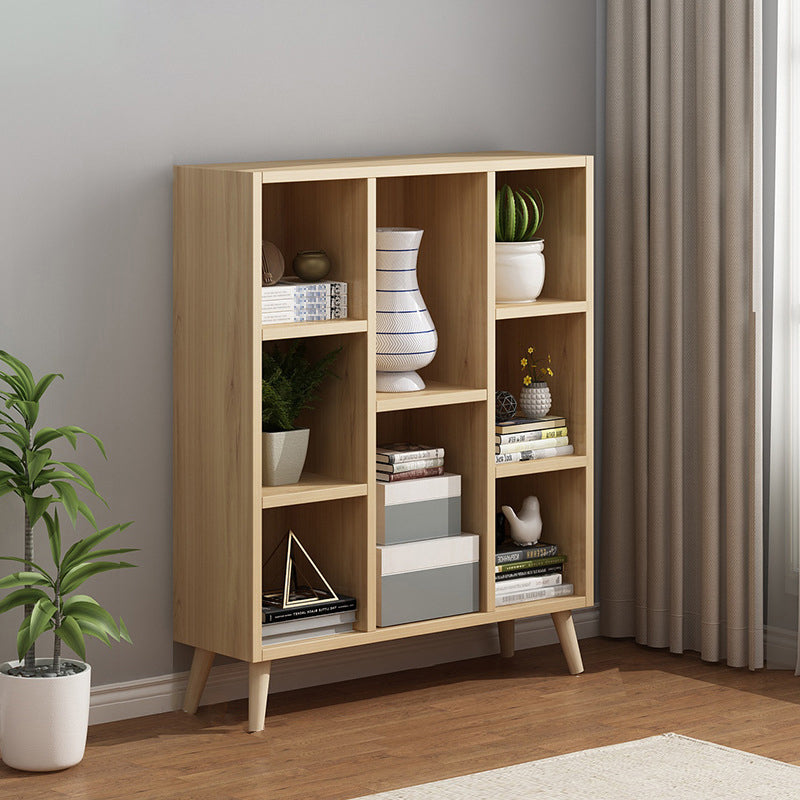 Scandinavian 9-inch Wide Cube Bookshelf Wood Home Floor Type Bookcase