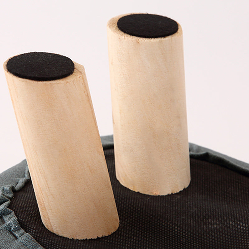 Contemporary Ottoman Faux Leather Solid Wood Frame Upholstered Dog Shape Ottoman