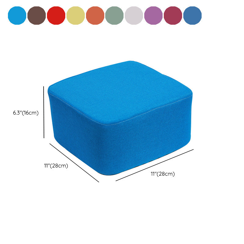 Contemporary Pouf Ottoman Fabric Upholstered Tear Resistant Square Ottoman
