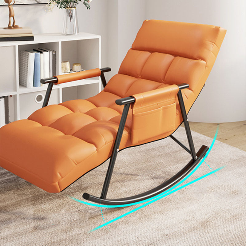 Modern Style Single Rocker Chair Iron Base Chaise Chair with Bedroom