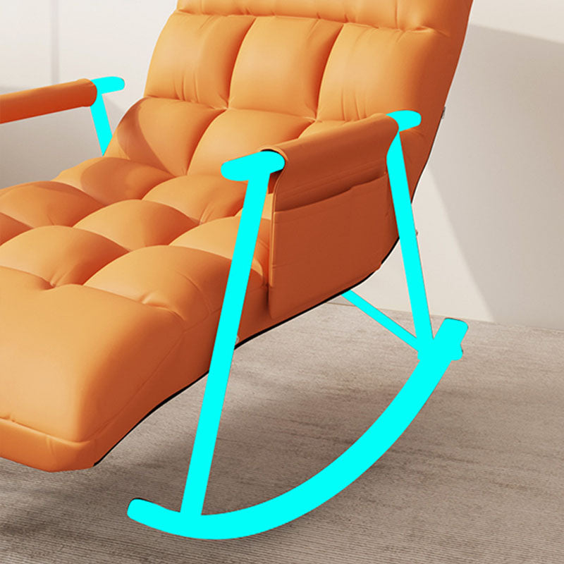 Modern Style Single Rocker Chair Iron Base Chaise Chair with Bedroom