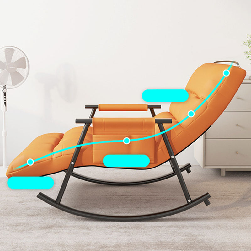 Modern Style Single Rocker Chair Iron Base Chaise Chair with Bedroom