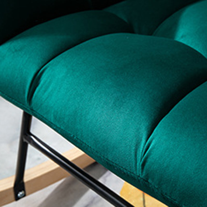 Modern Upholstered Rocking Chair Wingback Rocker Chair for Living Room