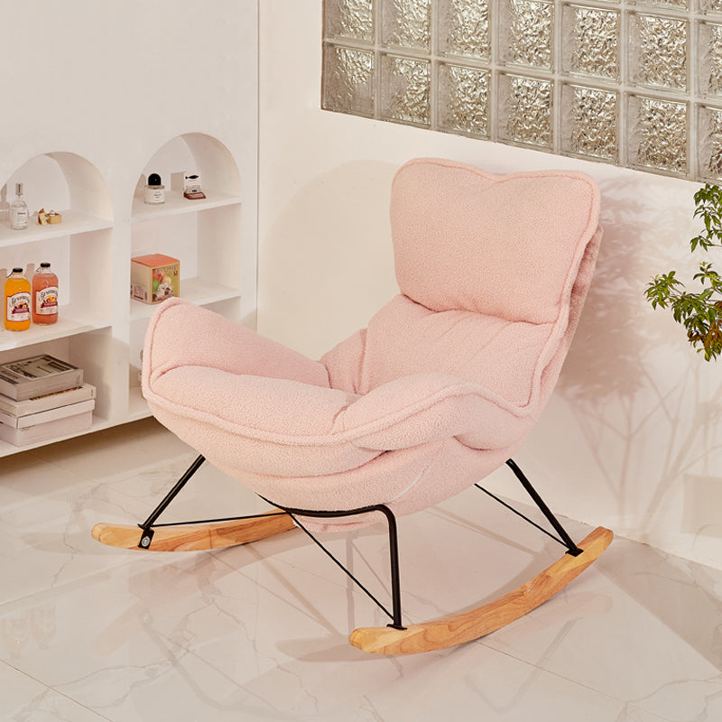 Modern Leather Rocking Chair Removable Cushions Rocker Chair for Drawing Room