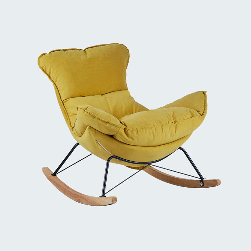 Modern Leather Rocking Chair Removable Cushions Rocker Chair for Drawing Room