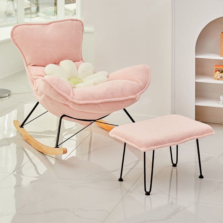 Modern Leather Rocking Chair Removable Cushions Rocker Chair for Drawing Room