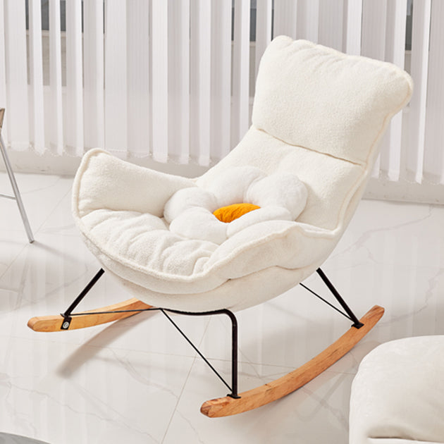 Modern Leather Rocking Chair Removable Cushions Rocker Chair for Drawing Room