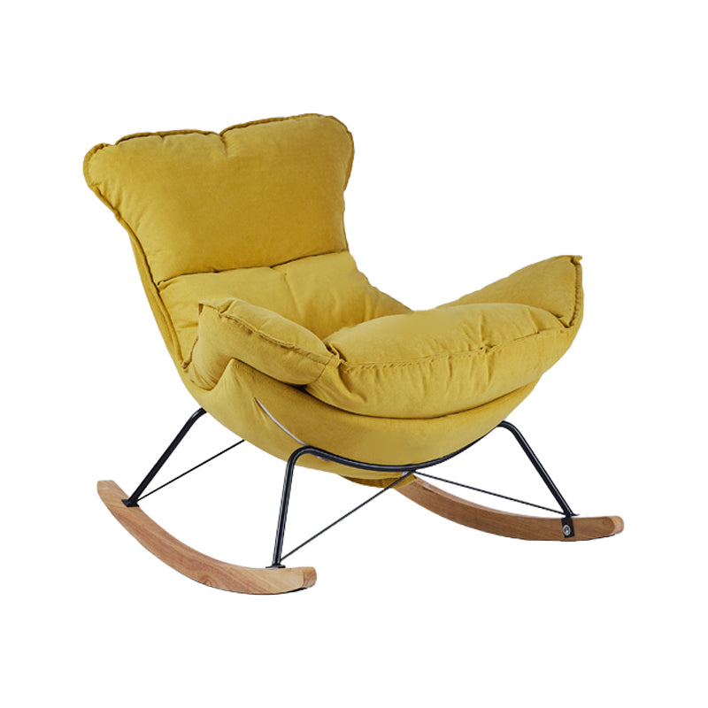 Modern Leather Rocking Chair Removable Cushions Rocker Chair for Drawing Room