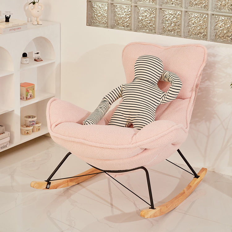 Modern Leather Rocking Chair Removable Cushions Rocker Chair for Drawing Room
