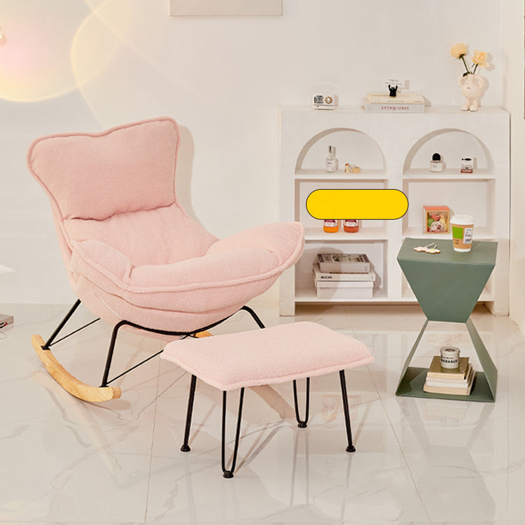 Modern Leather Rocking Chair Removable Cushions Rocker Chair for Drawing Room