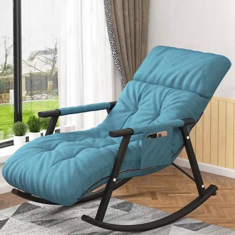 Single Rocker Chair Cotton Iron Base Lazy Chair for Living Room