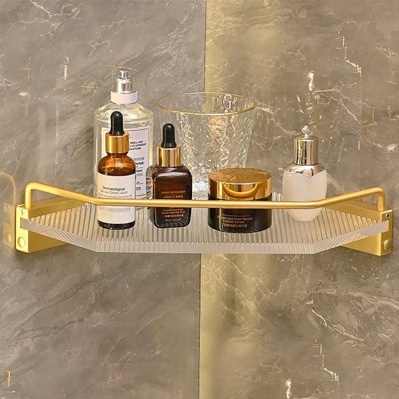 Metal and Acrylic Bathroom Accessory as Individual or as a Set in Gold