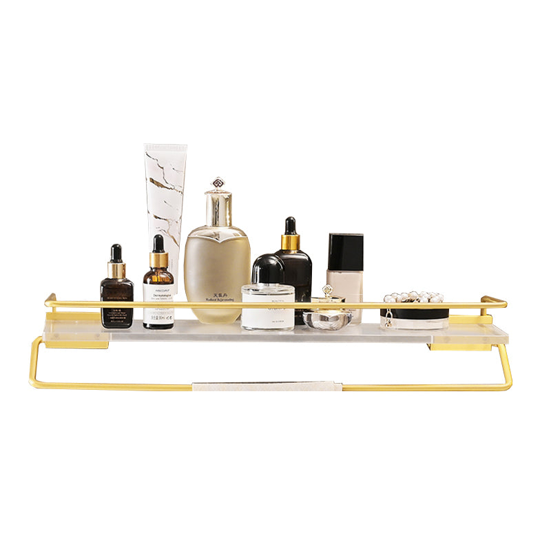 Metal and Acrylic Bathroom Accessory as Individual or as a Set in Gold