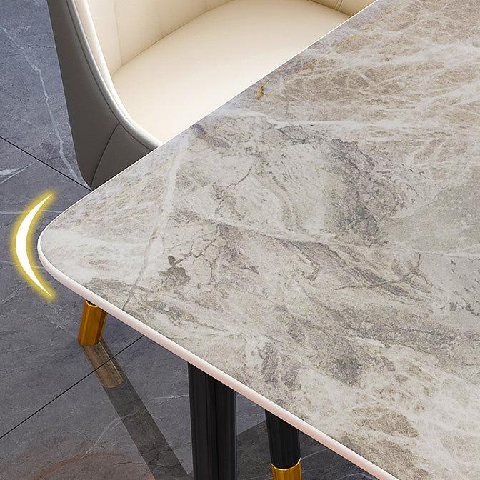 Rectangle Stone Dining Table Luxury Dining Table for Dining Room