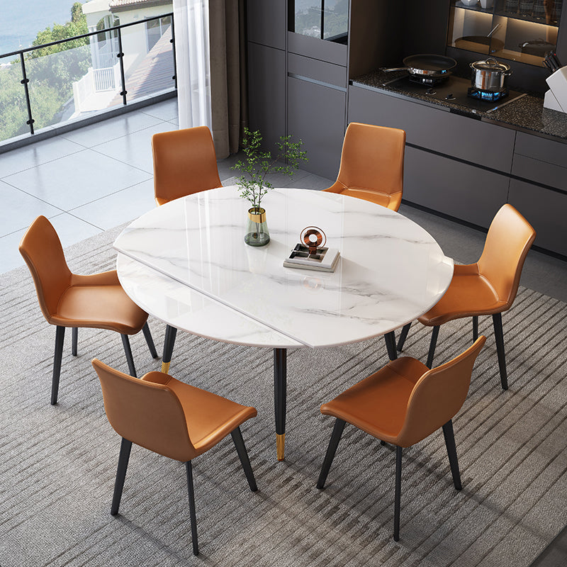 Round Extendable Dining Table Contemporary Stone Dining Table