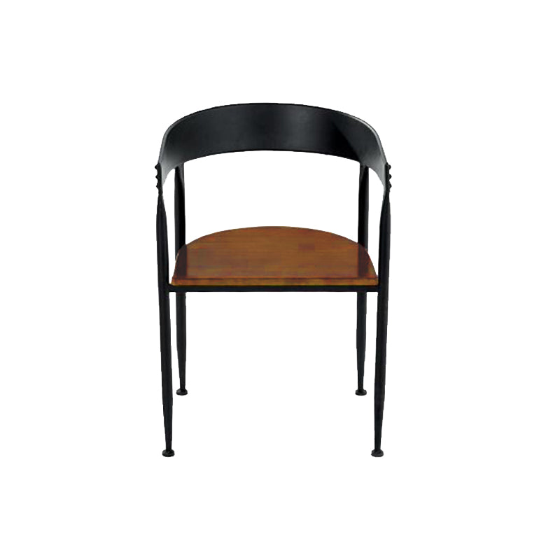 Industrial Kitchen Dining Chair Open Back Dining Chair with Metal Legs