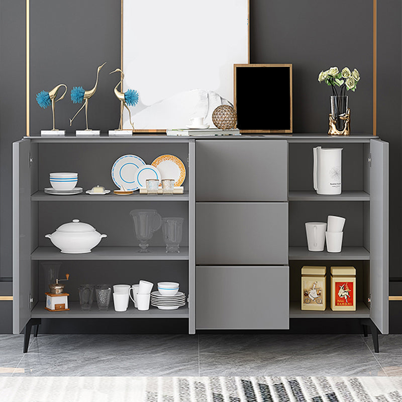 Glam Style Sideboard Wood Dining Buffet with Cabinets and Drawers