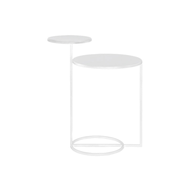 Modern Round Nightstand Metal Accent Table Nightstand for Bedroom