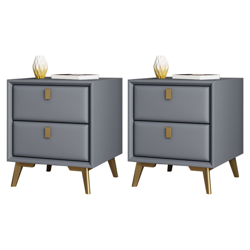 Modern Accent Table Nightstand Solid Wood Bed Nightstand with 2 Drawers