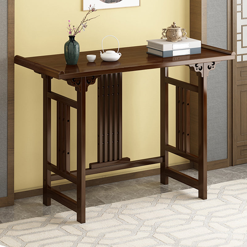 Mid-Century Modern Console Table Storage Solid Wood Console Sofa Table