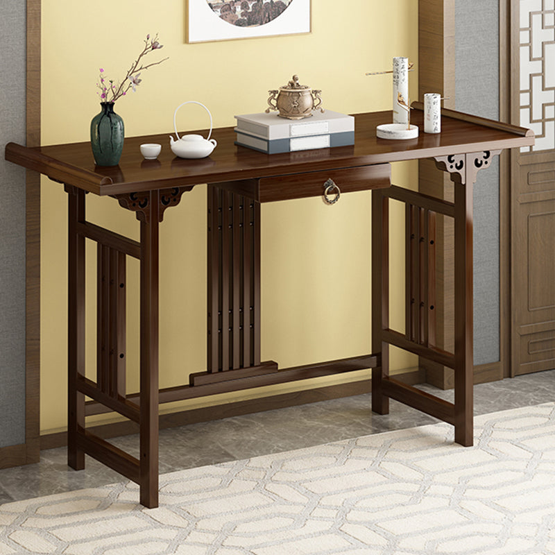 Mid-Century Modern Console Table Storage Solid Wood Console Sofa Table