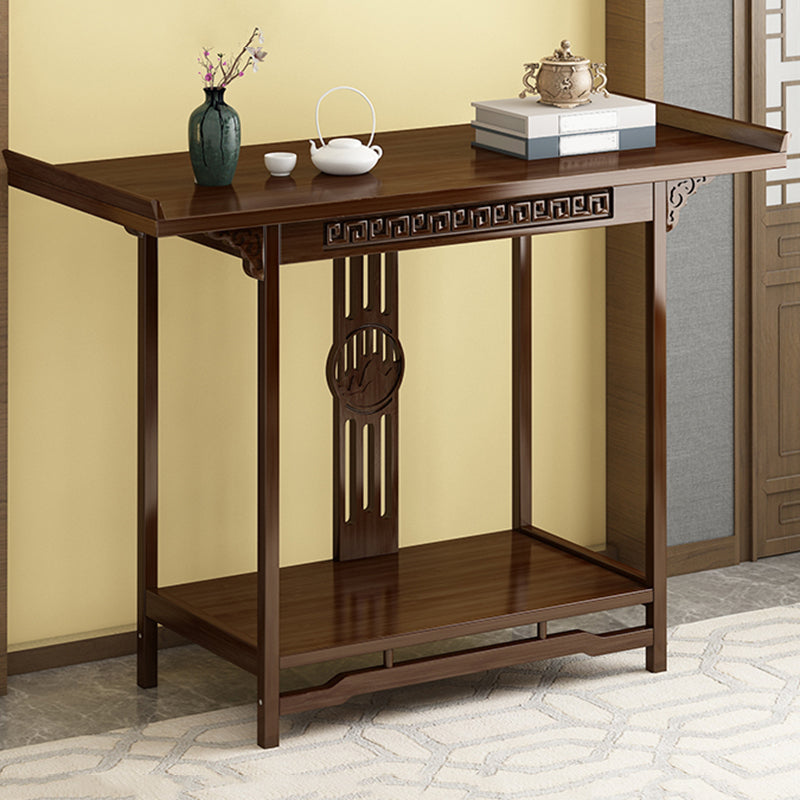 Mid-Century Modern Console Table Storage Solid Wood Console Sofa Table