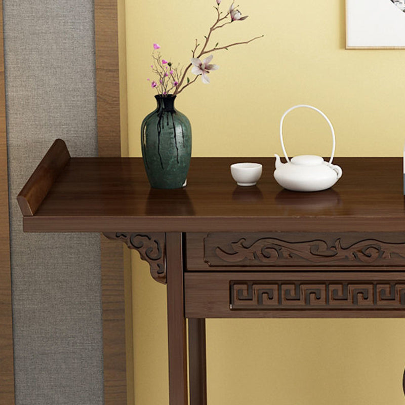 Mid-Century Modern Console Table Storage Solid Wood Console Sofa Table