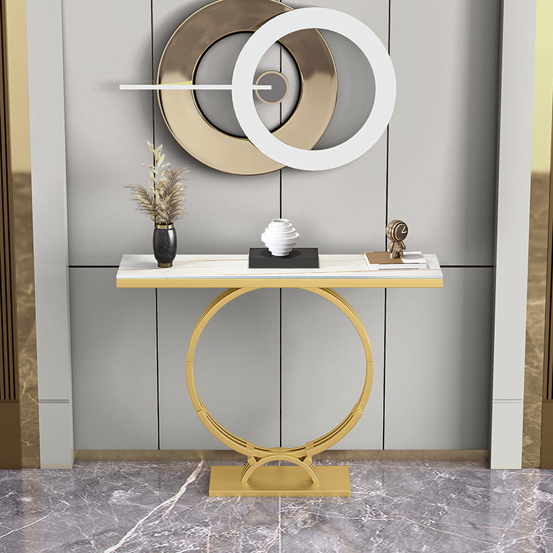 11.81" W Glam Rectangle Console Accent Table Antique Finish Console Sofa Table