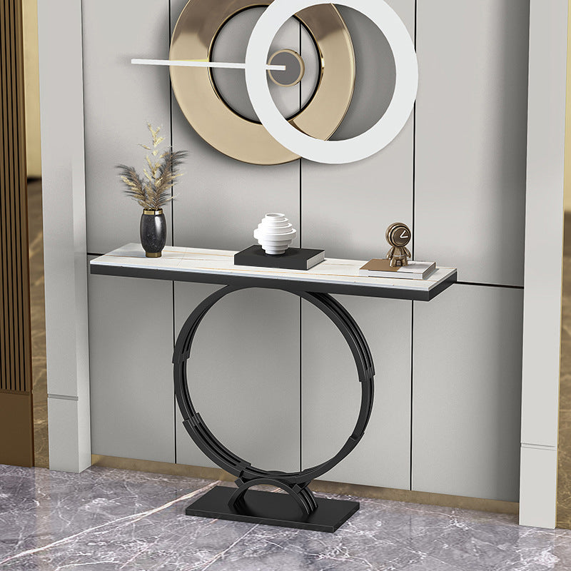 11.81" W Glam Rectangle Console Accent Table Antique Finish Console Sofa Table