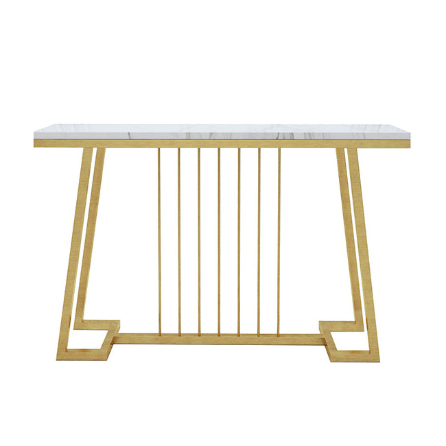 Modern Console Accent Table Antique Finish Sofa Console Table in Marble