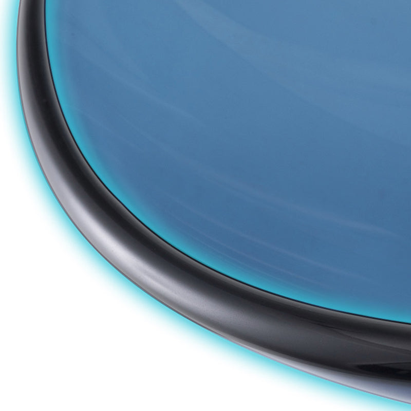Modern Vessel Sink Oval Glass with Pop-Up Drain and Faucet Vessel Lavatory Sink