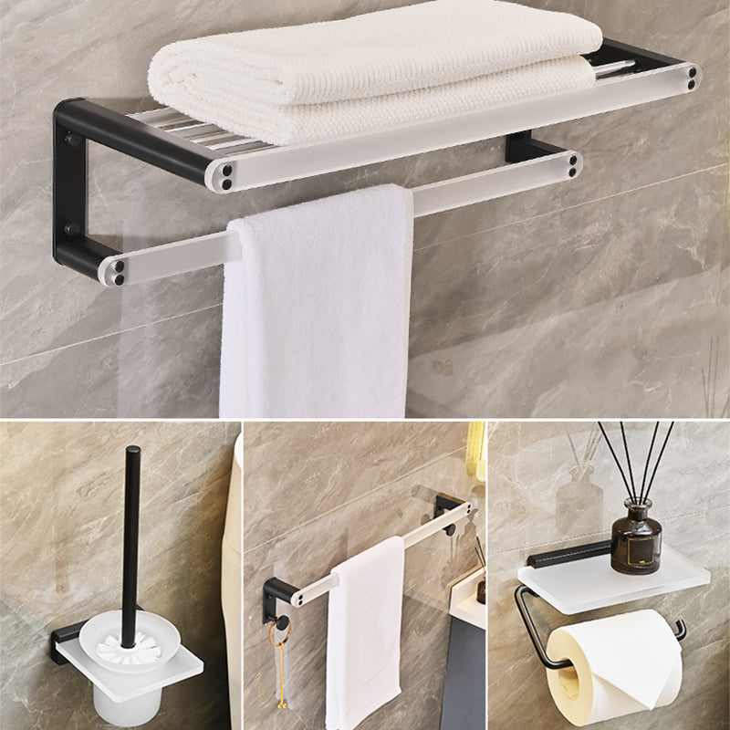 Metal and Acrylic Bathroom Accessory as Individual or as a Set in Black