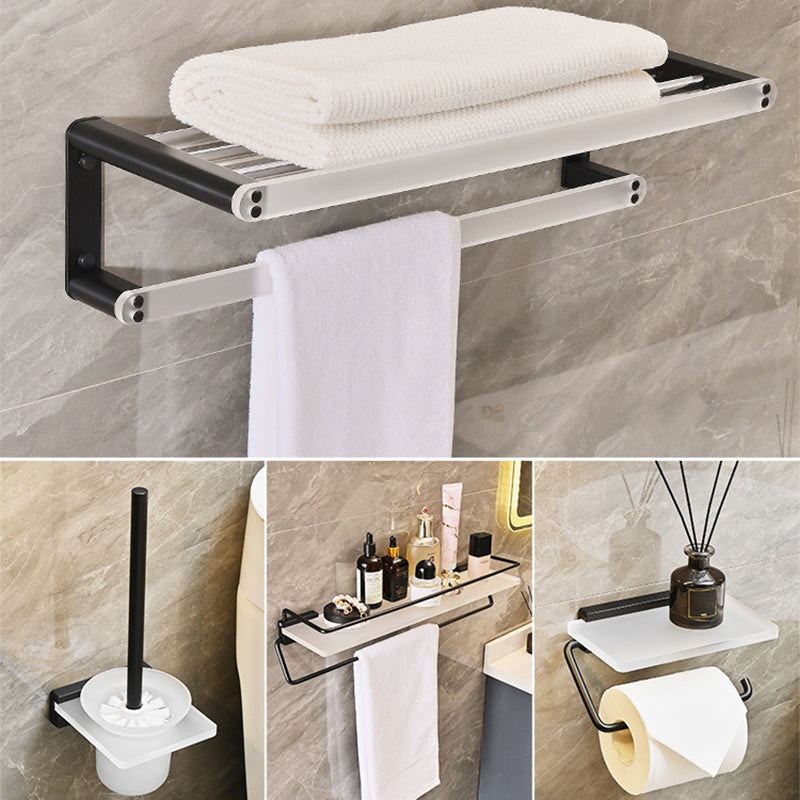 Metal and Acrylic Bathroom Accessory as Individual or as a Set in Black