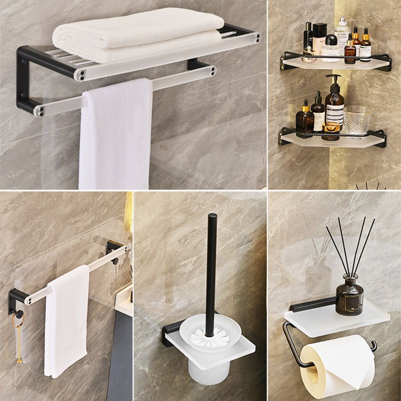 Metal and Acrylic Bathroom Accessory as Individual or as a Set in Black