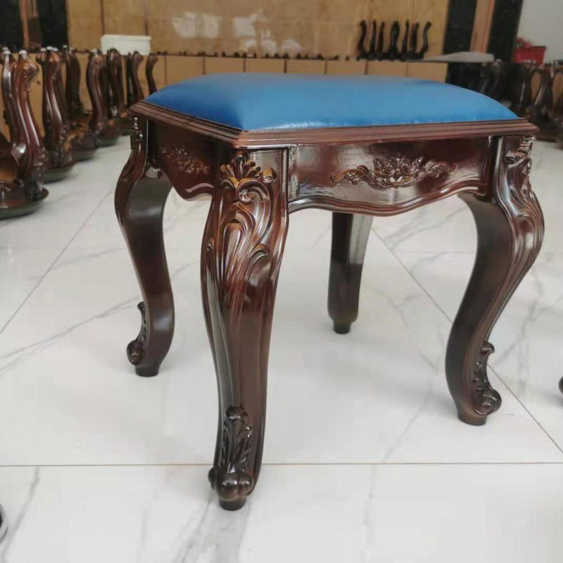 Upholstered Pouf Ottoman Pure Color Metal Frame Craving Stain Resistant Poof Stool