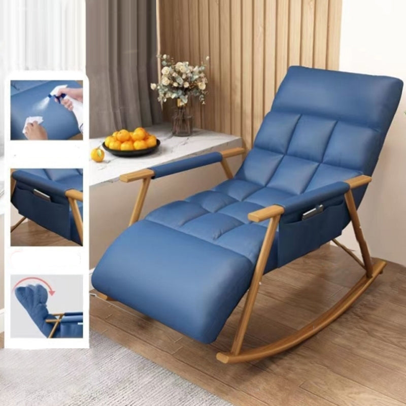 Modern Rocking Chair Metal Frame Spindle Rocker Chair with Cushions