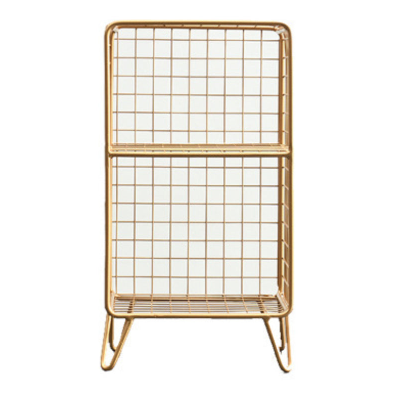 Metal Standard Bookshelf Closed Back Industrial Bookcase with Shelves