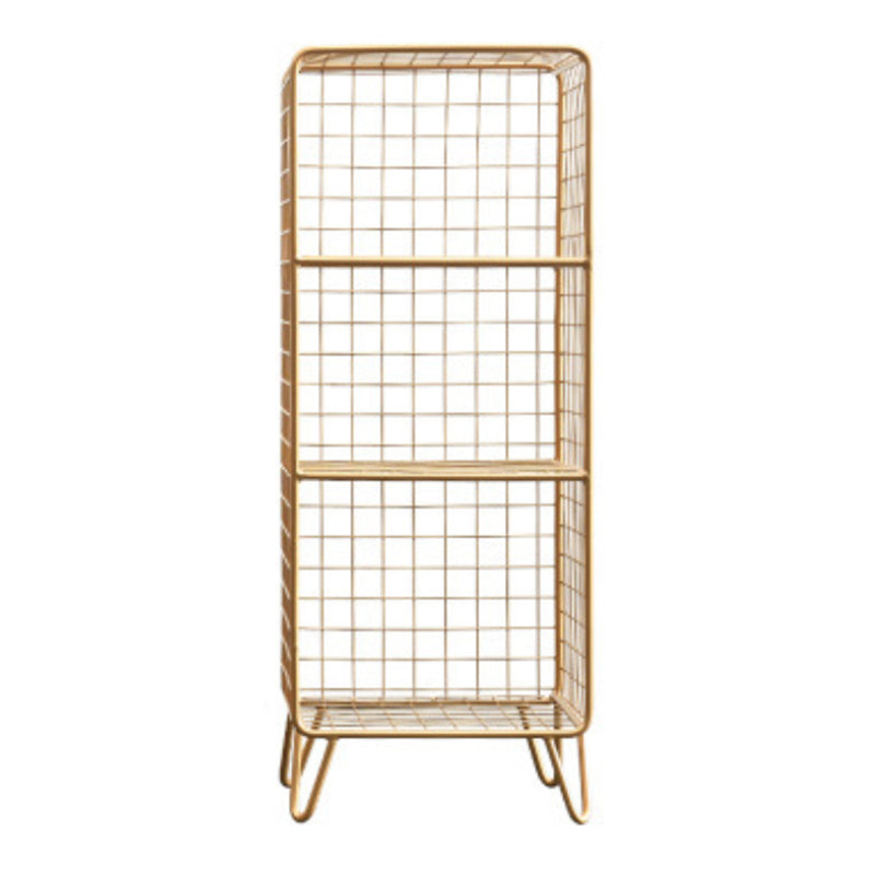 Metal Standard Bookshelf Closed Back Industrial Bookcase with Shelves