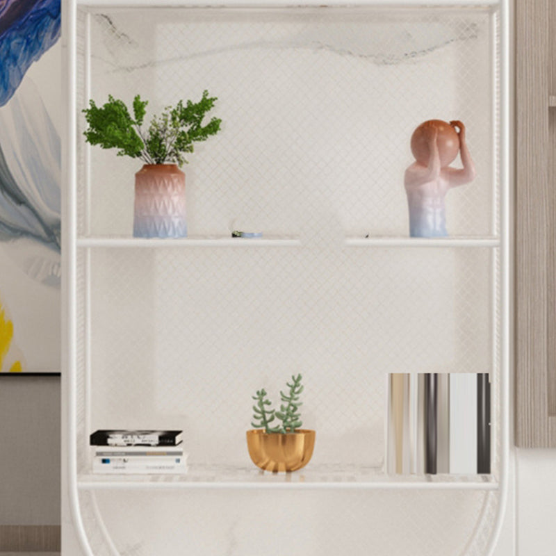 Industrial Standard Bookcase Metal 3 Shelves Closed Back Bookshelf