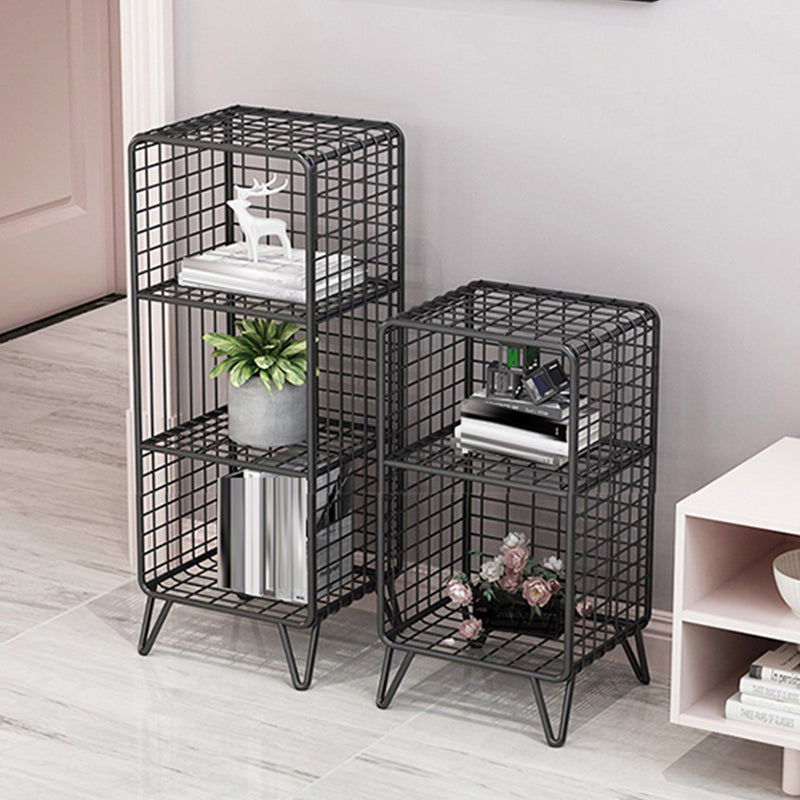 Glam Style Antique Finish Shelf Bookcase Metal Standard Bookshelf