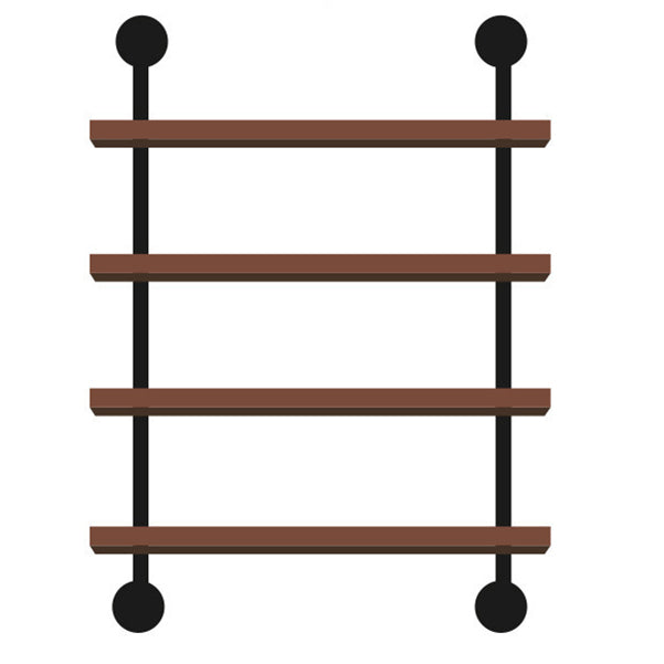 Metal and Wooden Shelf Bookcase Wall Mounted Shelves Included Bookshelf for Home
