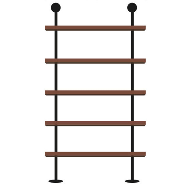 Metal and Wooden Shelf Bookcase Wall Mounted Shelves Included Bookshelf for Home