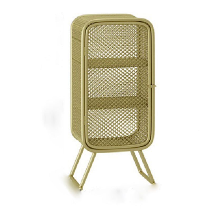 Scandinavian Antique Finish Shelf Bookcase Metal Standard Bookshelf