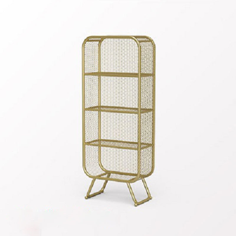 Scandinavian Antique Finish Shelf Bookcase Metal Standard Bookshelf