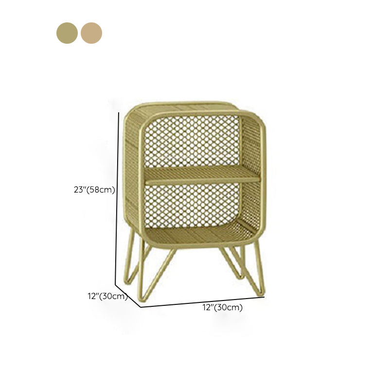 Scandinavian Antique Finish Shelf Bookcase Metal Standard Bookshelf