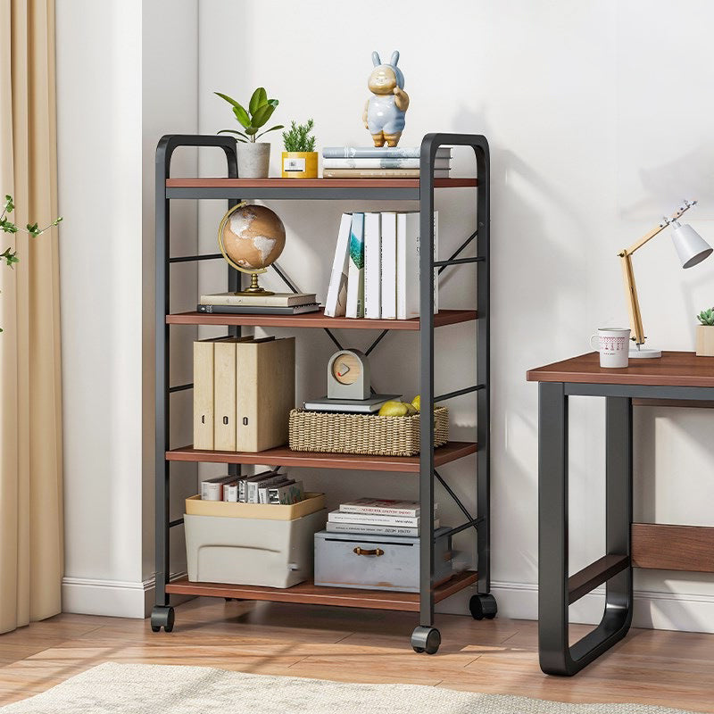 Contemporary Standard Shelf Bookcase Engineered Wood Open Bookcase