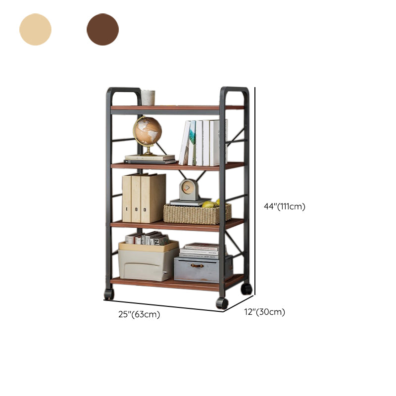 Contemporary Standard Shelf Bookcase Engineered Wood Open Bookcase