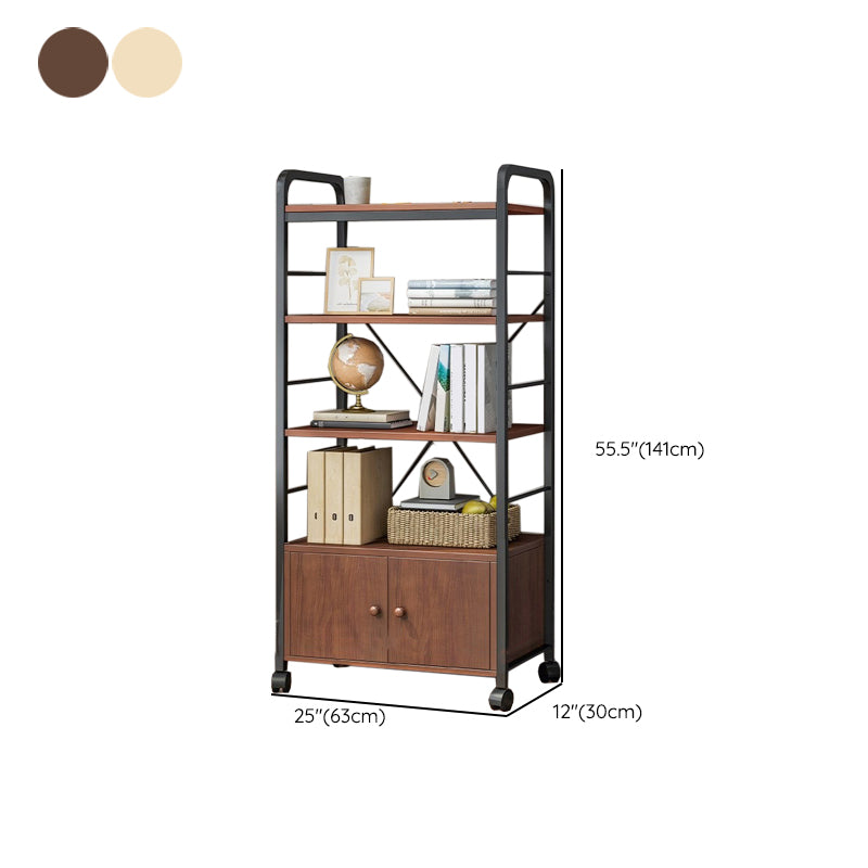 Contemporary Standard Shelf Bookcase Engineered Wood Open Bookcase