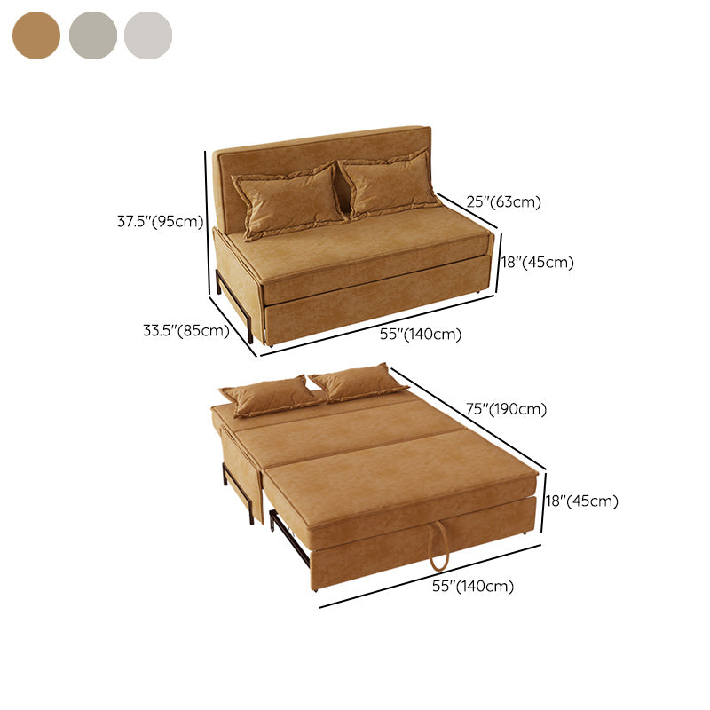 Pillow Included Sofa Futon Armless Cushion Back Sleeper Sofa